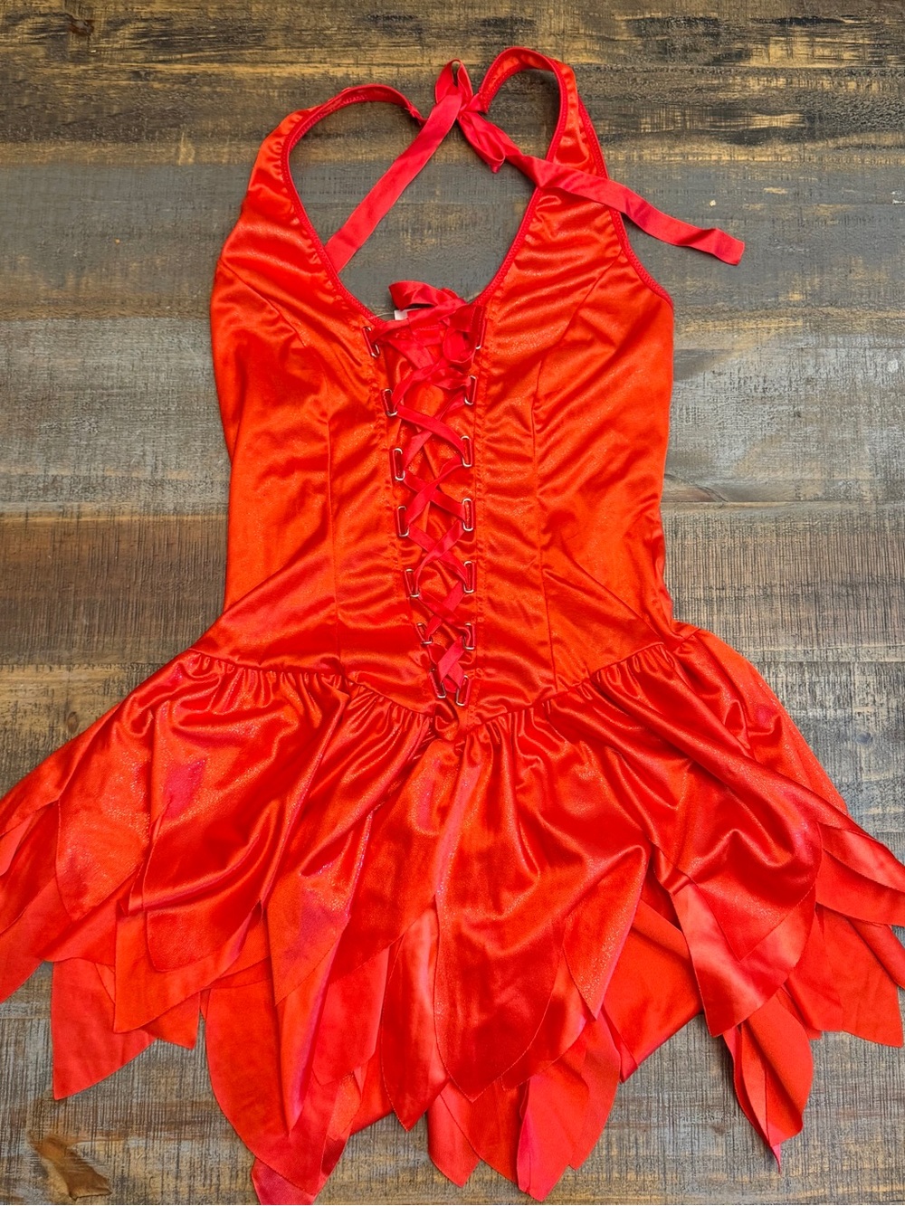 Leg Avenue Red Sparkly Halter top costume Mini dress
